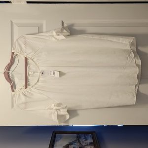 NY Collection white sheer blouse